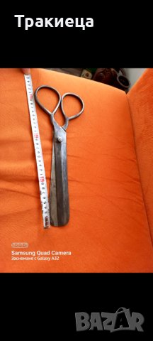 Голяма стара абаджийска ножица 1875г, снимка 6 - Антикварни и старинни предмети - 36909760
