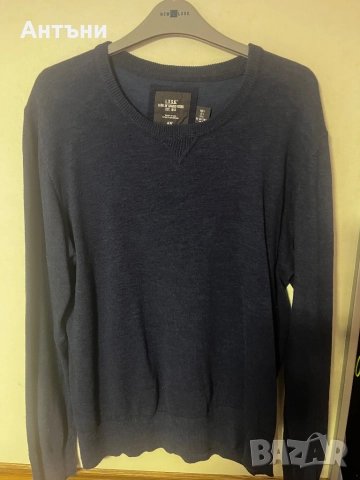 Синя блуза с дълъг ръкав