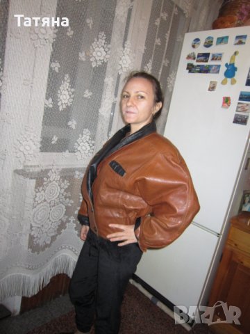  Кожено яке  Дамско  ИТАЛИЯ, снимка 6 - Якета - 28672618