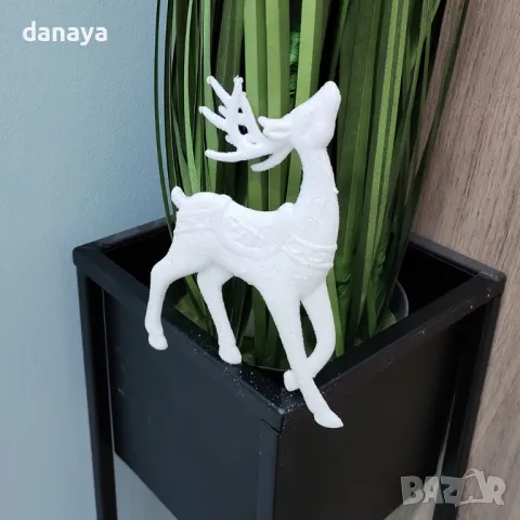 5288 Комплект коледни играчки за елха Бели елени, 2 броя, снимка 6 - Декорация за дома - 47600110
