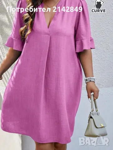 Удобна лятна рокля за бременни, снимка 3 - Дрехи за бременни - 49071034