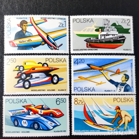 Полша, 1981 г., I лот - марки на теми личности, изкуство, балони, архитектура, лов, животни, тенис, снимка 12 - Филателия - 53306489