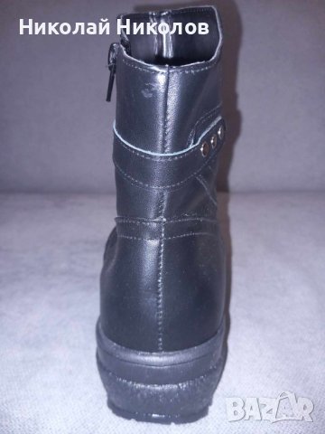 Дамски черни боти (зимни) от естествена кожа с цип и подплата Nº37, снимка 5 - Дамски боти - 43452422