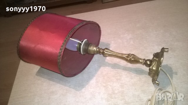 ретро лампа-антика мед/месинг-внос холандия, снимка 3 - Колекции - 28118422
