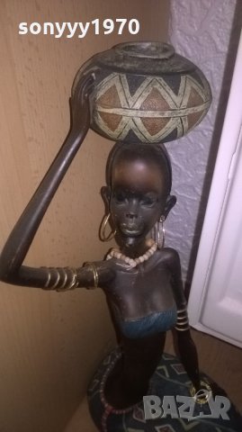 поръчана-афро дама-дървена фигура-внос франция, снимка 2 - Колекции - 26333678