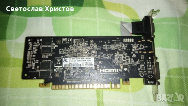 Продавам видео карта: XFX HD5450 1GB DDR3 64bit (HD-545X-ZKH) VGA DVI DP LP PCI-E, снимка 2 - Видеокарти - 27761436