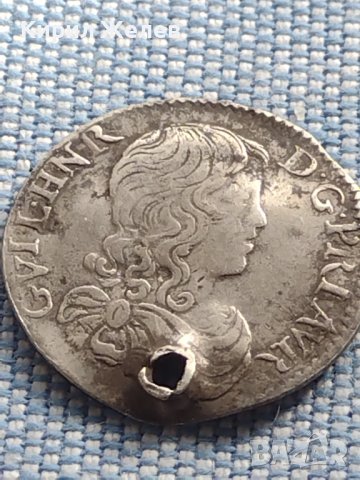 Сребърна монета 1/12 Екю 1660г. Уйлям Хайнрих Оранж 13795, снимка 2 - Нумизматика и бонистика - 42969722