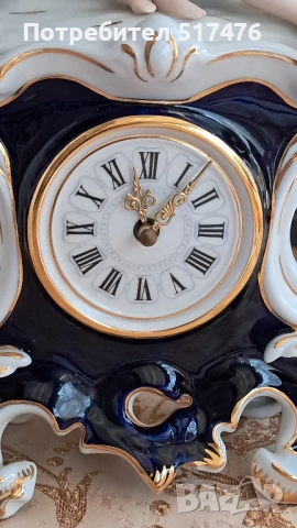 Порцеланов часовник Royal Dux Bohemia , снимка 7 - Стенни часовници - 51762321