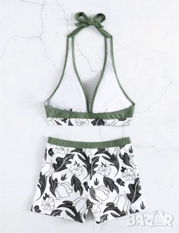 Дамски бански костюм къси панталони с висока талия, 5цвята , снимка 9 - Бански костюми - 40146918