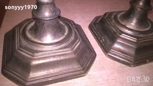 свещници сив/син цвят 2бр-внос франция-13х12х12см, снимка 7 - Колекции - 26693120