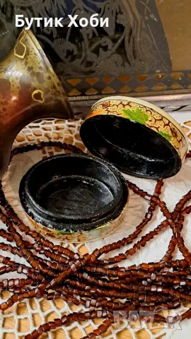 Винтидж кутийка от папие маше ,,Кашмир,, , снимка 5 - Антикварни и старинни предмети - 48285509