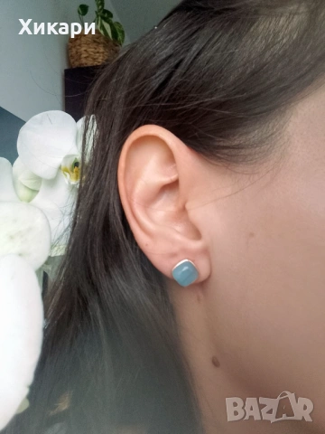 Сребърен комплект с Аквамарин/Сребърен комплект с Оливин, снимка 4 - Бижутерийни комплекти - 51743177