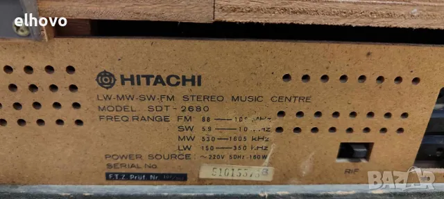 Hitachi Stereo Music Centre SDT-2680, снимка 7 - Аудиосистеми - 48064270