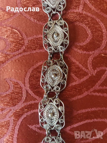 стара сребърна гривна , снимка 2 - Гривни - 51254743