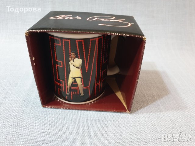 Колекционерска  порцеланова чаша,мъг с Елвис Пресли в оригиналната опаковка, снимка 5 - Чаши - 43682571