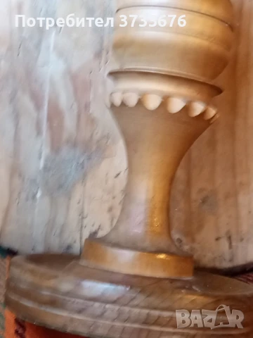 Уникален дървен свещник, висок 59 см, 36 на дървената част.Дебела свещ., снимка 3 - Декорация за дома - 51041330