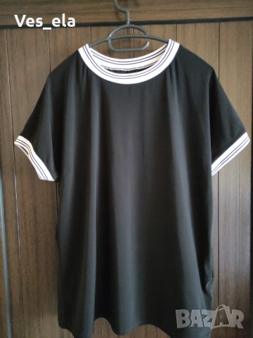 черна  блуза с бял кант размер ХЛ 