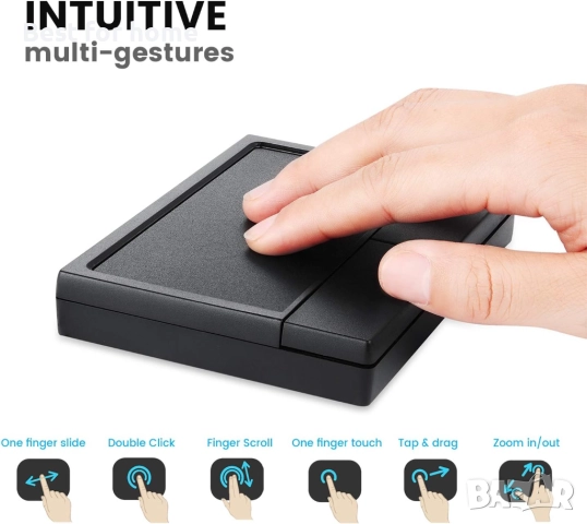 Perixx PERIPAD-Безжичен тъчпад за Windows 7, 8, 10 и по-нови версии, снимка 4 - Клавиатури и мишки - 51461951