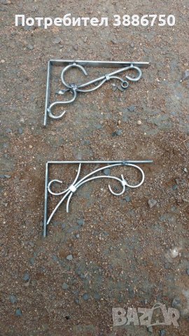 Конзоли , рафтодържачи стойки и ъгли за рафтове и етажерки от ковано желязо, снимка 10 - Други - 43896788