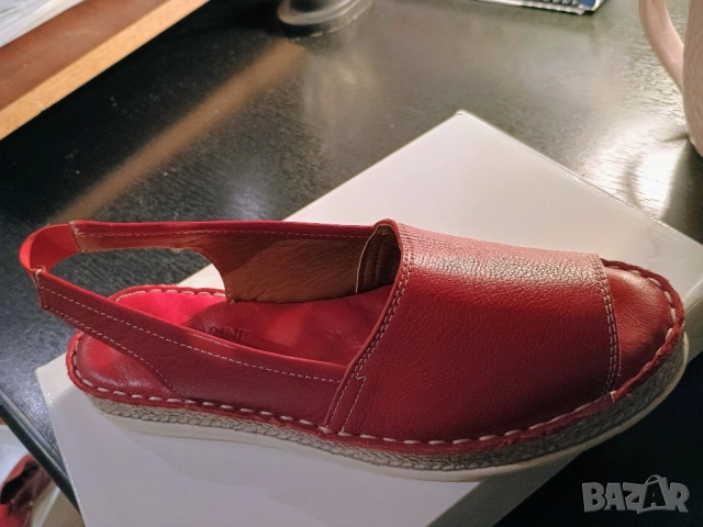 Дамски летни обувки, червени номер 38, снимка 3 - Маратонки - 51442239