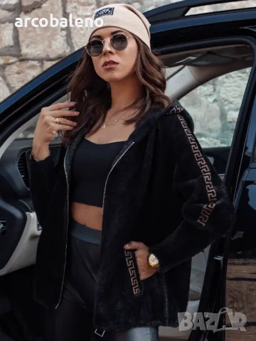 Дамско късо яке от алпака с качулка NIVE, 2цвята , снимка 8 - Якета - 47423483