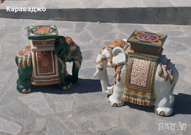 Старинни Слонове Поставки, снимка 4 - Декорация за дома - 51611130