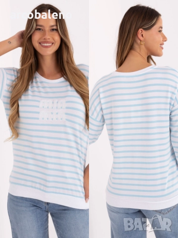 Дамска ежедневна блуза с надпис, 6цвята , снимка 14 - Блузи с дълъг ръкав и пуловери - 51704590