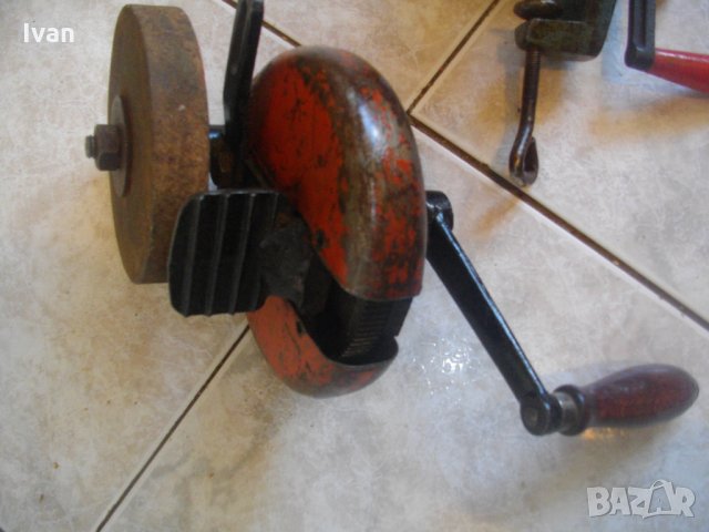 ф150мм-ф160мм-Ръчен Шмиргел-Немски-Голям-Метален Със Стяга, снимка 4 - Стяги - 33290130