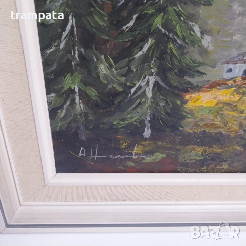 НАЙ ДОБРАТА ОФЕРТА Картина масло пейзаж сигнирана , снимка 2 - Картини - 52977288