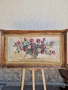 Натюрморт голям антикварен масло платно автор рамка , снимка 3