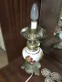 Нощна , настолна лампа от бронз и порцелан, снимка 11