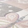 Розов детски килим на сърца и пеперуди, снимка 4
