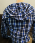 Риза с качулка Hollister Dark Blue Plaid S Small - като нова, снимка 4