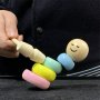 Японска традиционна игра упорита Дарума Daruma дървена играчка трик магия, снимка 14