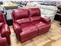 Червени дивани две двойки - естествена кожа, снимка 4