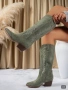 Ботуши каубойски зелени , снимка 2