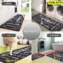 Водоустойчива кухненска пътека – Kitchen Love (ЧЕРНО-БЯЛ комплект) - КОД 4572, снимка 3