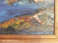 Стара Картина Масло върху Фазер Техника Импасто Морски Пейзаж, снимка 5