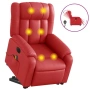 vidaXL Електрически изправящ масажен реклайнер стол, червен, еко кожа(SKU:3205290), снимка 1