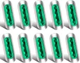 NWpangu 10 броя LED странични габаритни светлини, 4-LED, 12V/24V, зелени, снимка 1