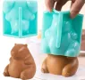 3d Капибара Capybara седнал хамстер силиконов молд форма фондан шоколад гипс свещ смола, снимка 3