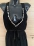 Черна рокля с перли, снимка 2