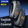 Unnlink HiFi 5.1 оптичен аудио конвертор Toslink към коаксиален двупосочен аудио декодер DTS Dobly, снимка 1
