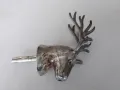 Винтидж тапа,запушалка  рядка кралска глава на елен~ Посребърна за наливане на вино/уиски , снимка 11