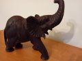 Дървена статуетка на африкански слон, снимка 1 - Декорация за дома - 43056538