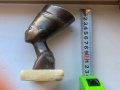 Стара египетска статуетка на Нефертити-бронз и оникс-2, снимка 3