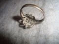 СТАР РУБИНЕН СРЕБЪРЕН АРТ ДЕКО СКЪПОЦЕНЕН ПРЪСТЕН ОКСИДИРАНО СРЕБРО 925 и ПЕЧАТ CW за КАМЪКА 27328, снимка 16
