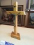ДЪРВЕН КРЪСТ С ХРИСТОС-МЕД/МЕСИНГ, снимка 8