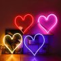 LED неоново сърце, Силиконова тръба, С висок интензитет/36.3x29 см, снимка 1 - Романтични подаръци - 39585586