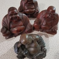 Дървени статуетки Буда / дърворезба / Статуетка - 4 бр., снимка 3 - Статуетки - 27963447